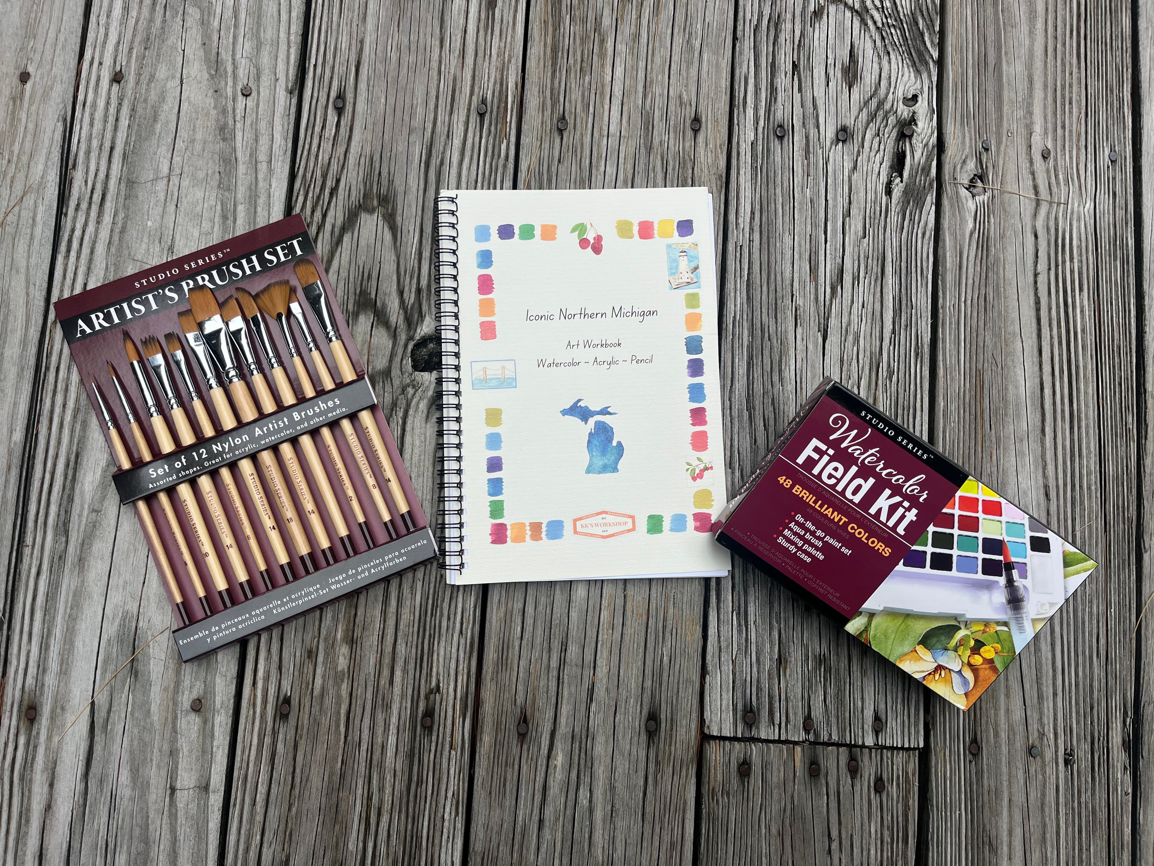 Workbook and Paint Supplies Starter Kit