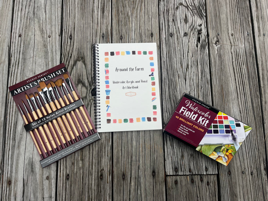 Workbook and Paint Supplies Starter Kit