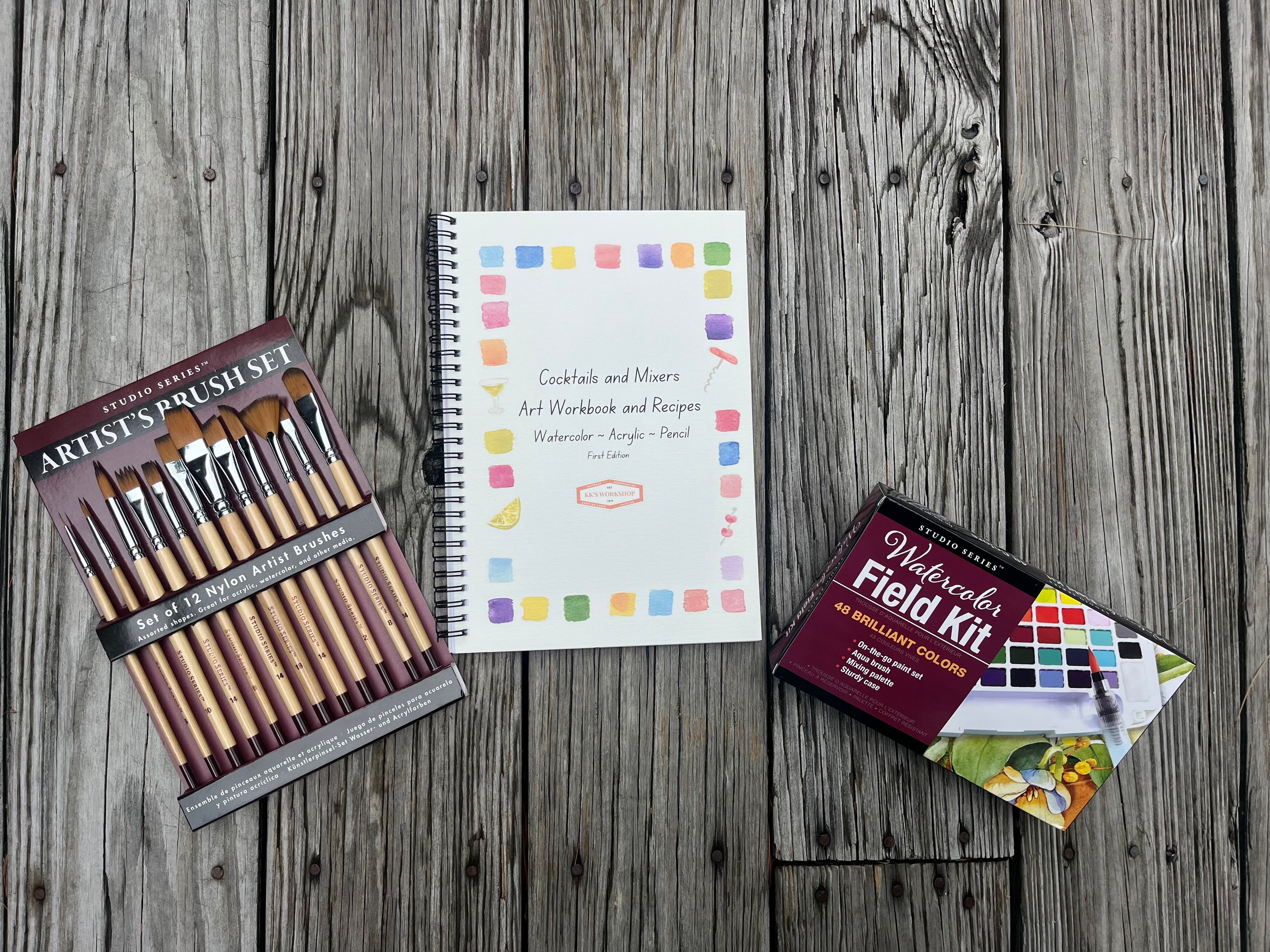 Workbook and Paint Supplies Starter Kit