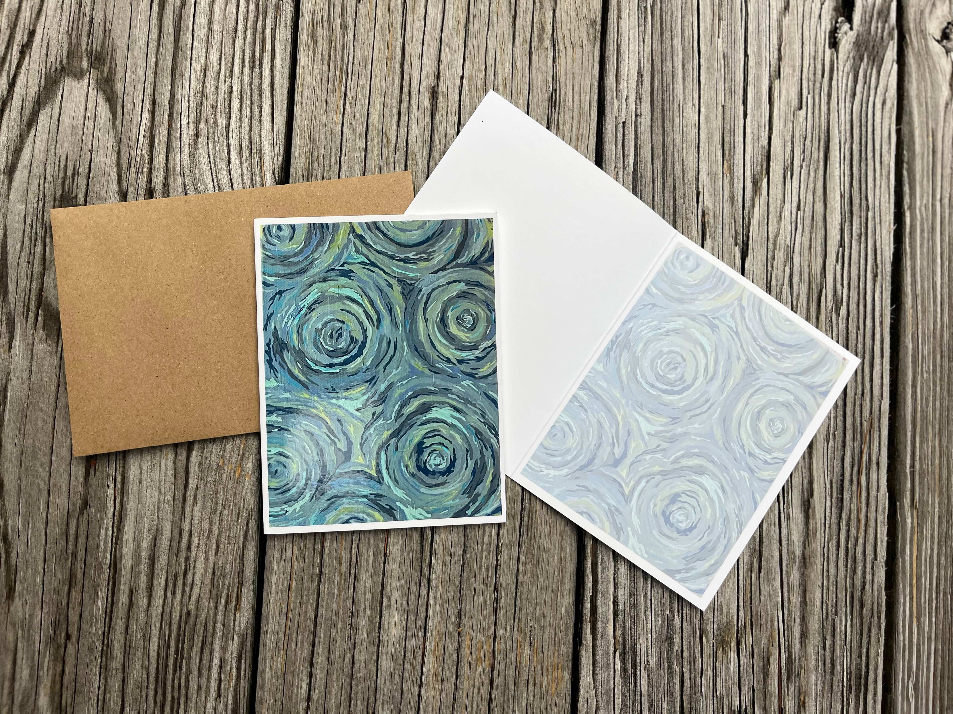 Greeting Card : Rain on the Harbor