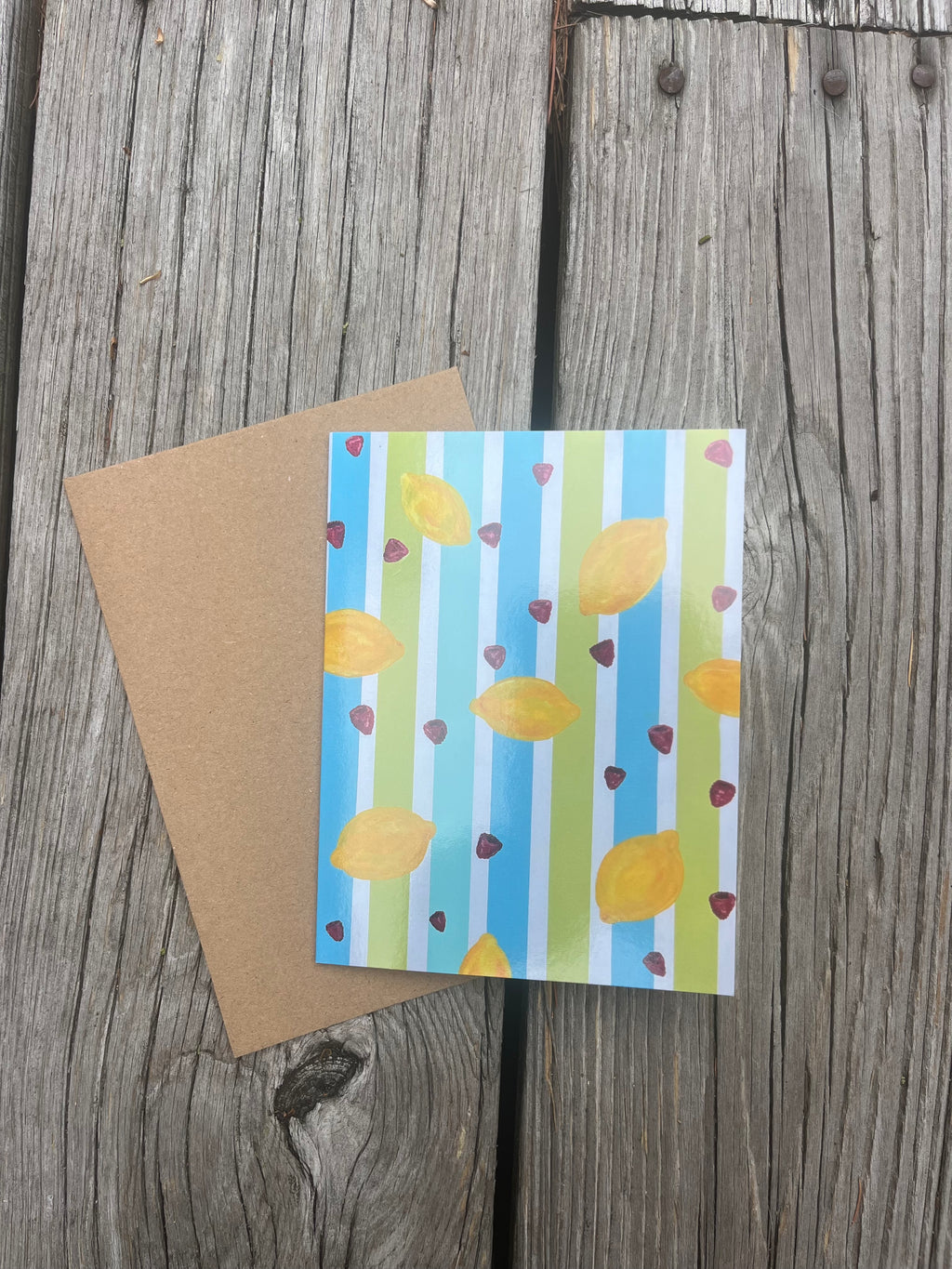 Greeting Card: Lemonade Raspberry and Blueberry