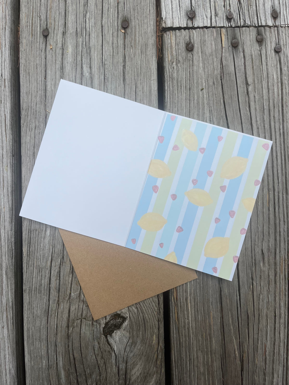 Greeting Card: Lemonade Raspberry and Blueberry