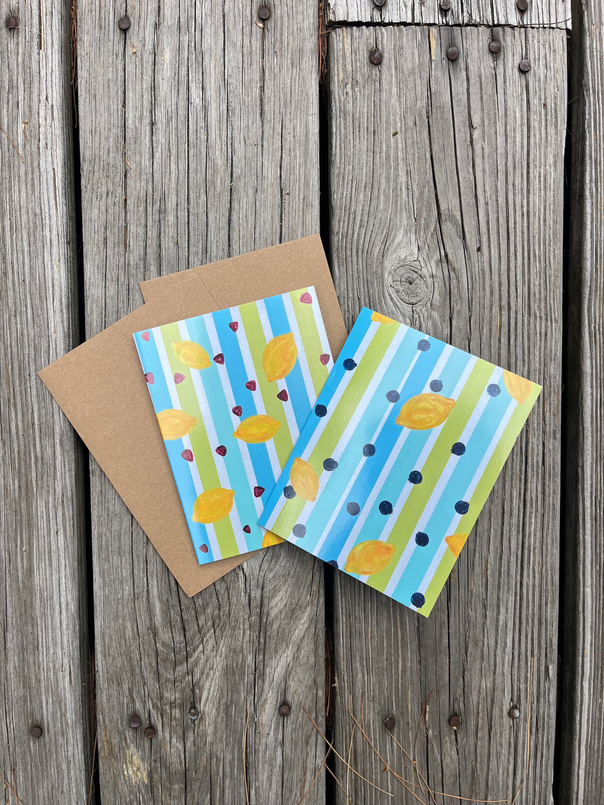 Greeting Card: Lemonade Raspberry and Blueberry